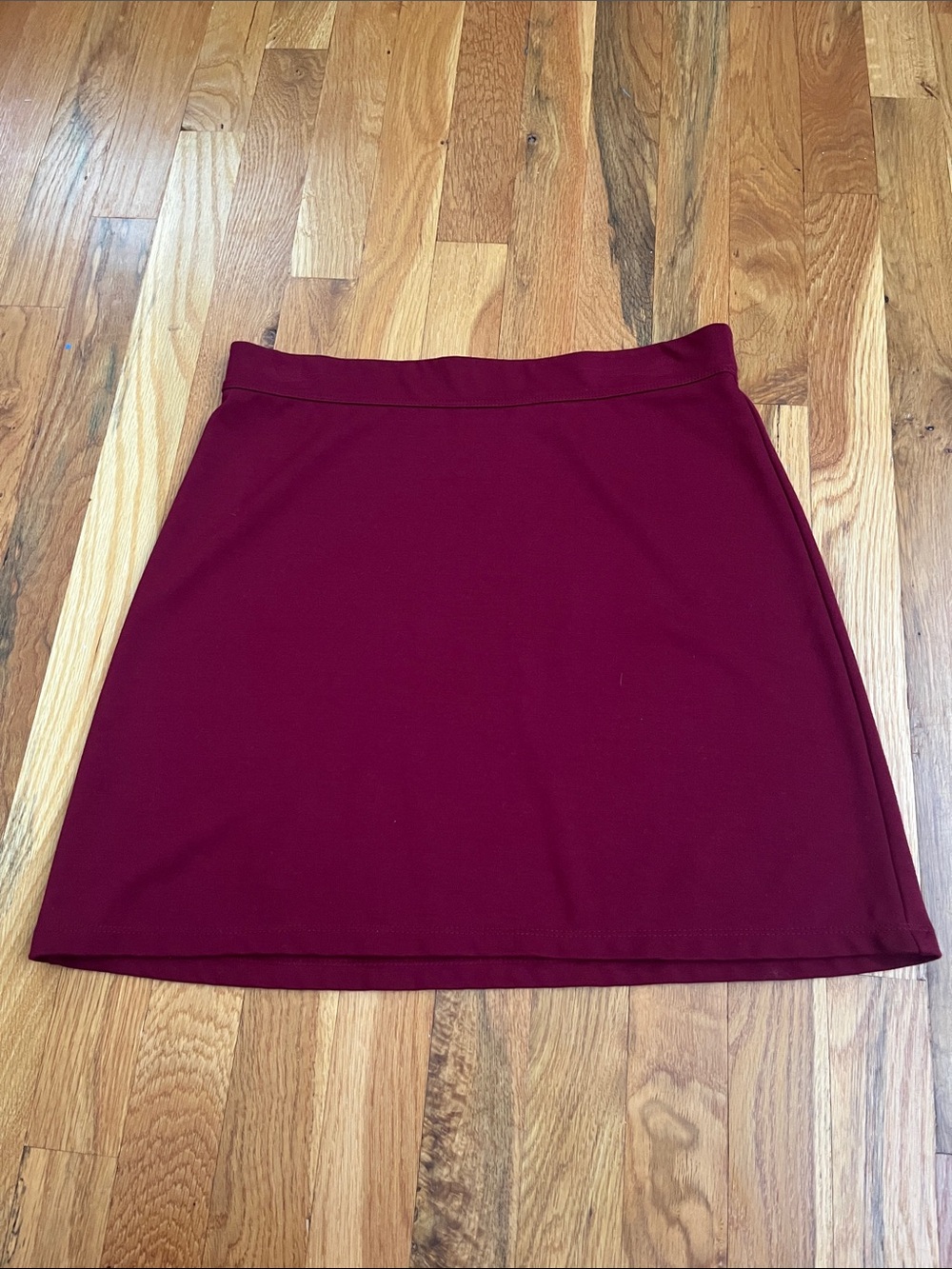 Women's Wine Red A-Line Skirt